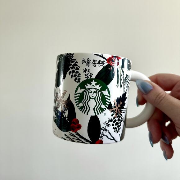 Starbucks Christmas Holly Pine Holiday Mug - Picture 2 of 5